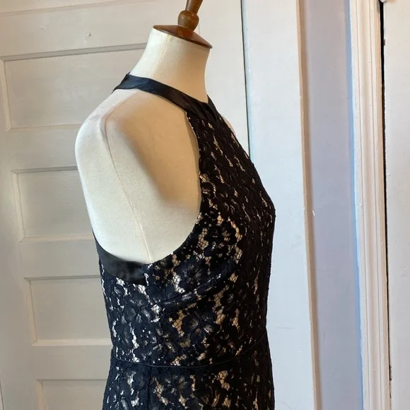 NWT A.B.S. Collection Black Lace Halter Dress, Size 10 - Picture 11 of 17